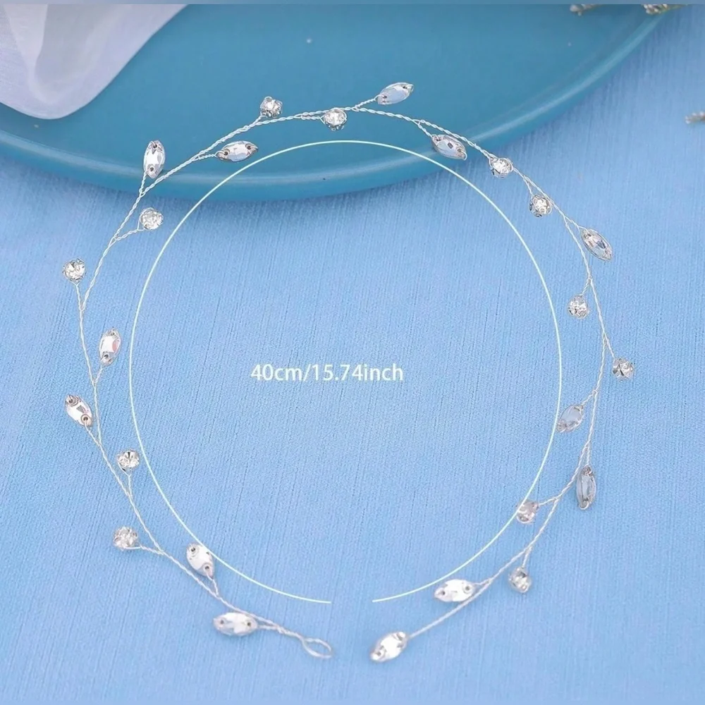 Rhinestone Headband For Women Bridal Wedding Party Boho Elegant Hair Accessory